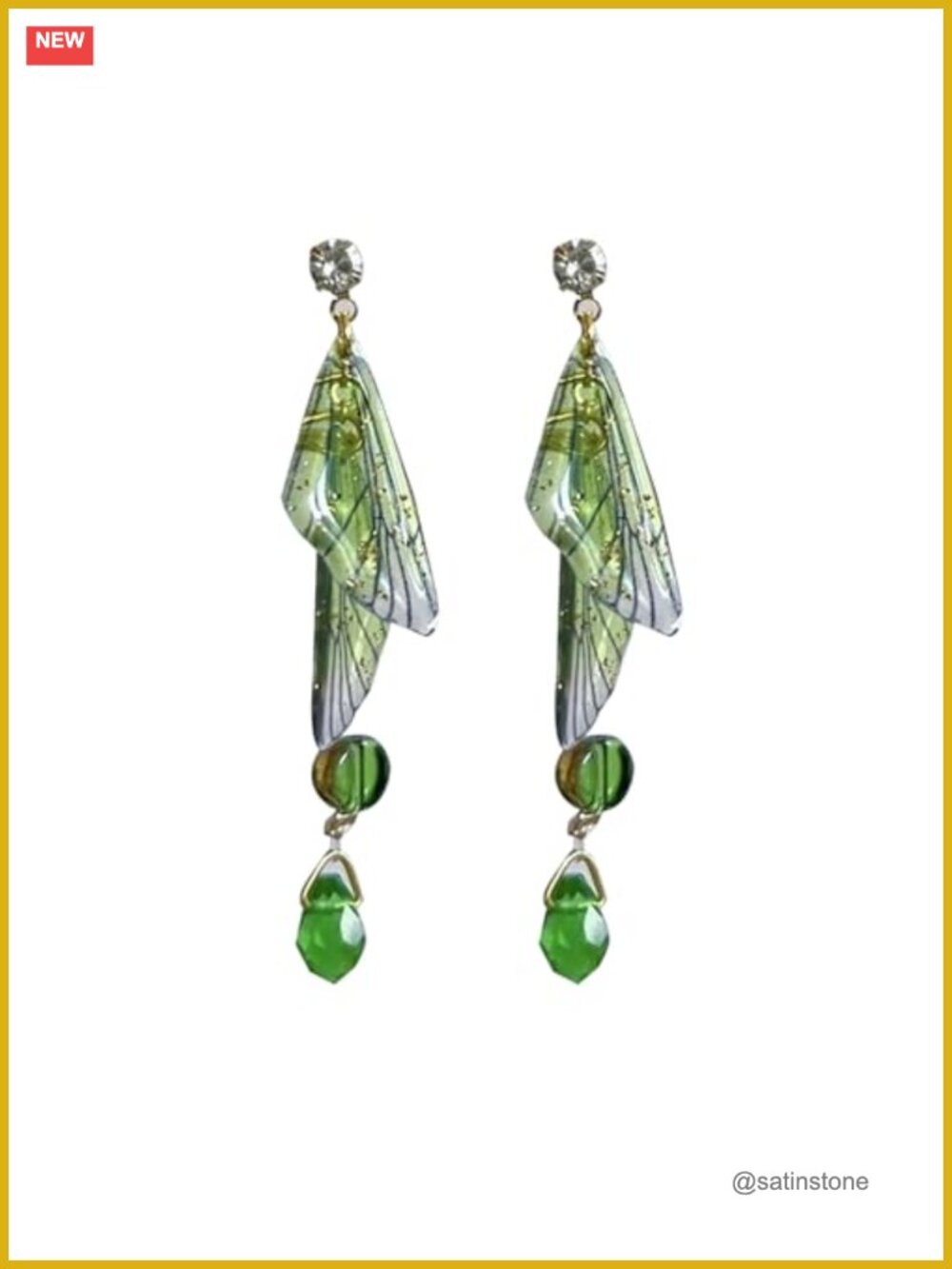 Zircon Butterfly Wing Tassel Dangle Earrings Women Wedding Jewelry